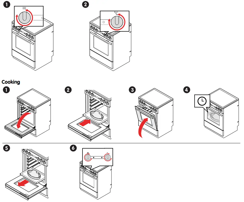 ELVITA CCS46405V Glass Ceramic Hob Electric Cooker - Fig