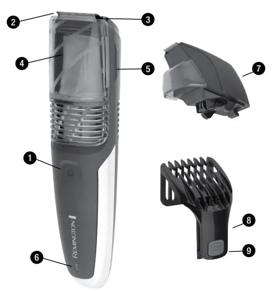 REMINGTON Vac Trim Beard Trimmer User Manual - Product Overview