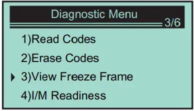 VXDAS Automobile OBD Diagnostic Instrument User Manual - Freeze Frame