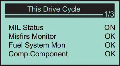VXDAS Automobile OBD Diagnostic Instrument User Manual - This Drive Cycle