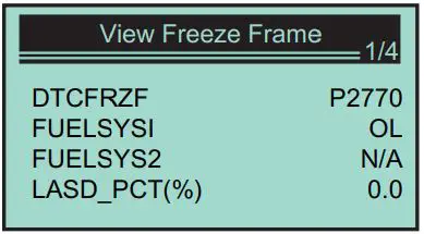 VXDAS Automobile OBD Diagnostic Instrument User Manual - covers multiple screen