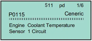 VXDAS Automobile OBD Diagnostic Instrument User Manual - definition on the screen