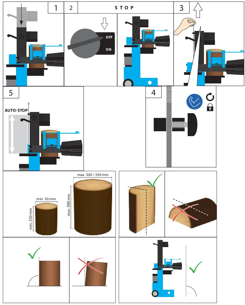 Gude vGHS 500 8TB Petrol Wood Log Splitter - fig 11