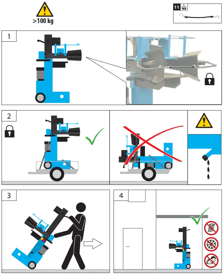 Gude vGHS 500 8TB Petrol Wood Log Splitter - fig 15