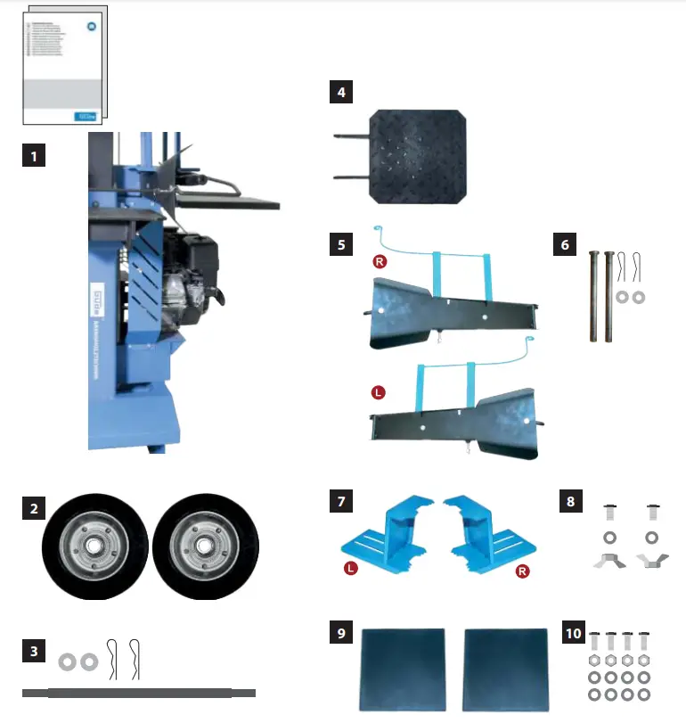 Gude vGHS 500 8TB Petrol Wood Log Splitter - fig