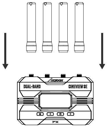 CineView SE Wireless SDI and HDMI Video Transmission System Instruction illustration