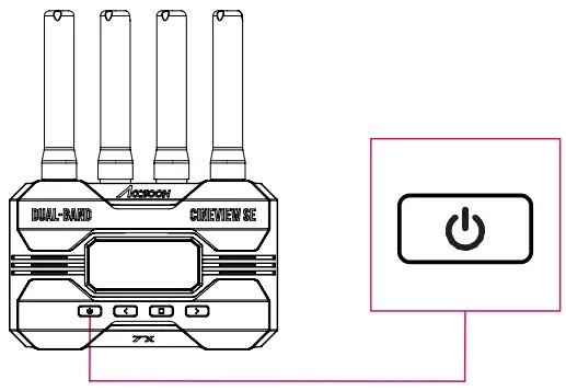 CineView SE Wireless SDI and HDMI Video Transmission System Instruction illustration