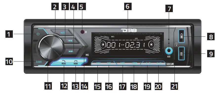 DS18 SDX1M Multimedia Car Digital Media Receiver - fig9