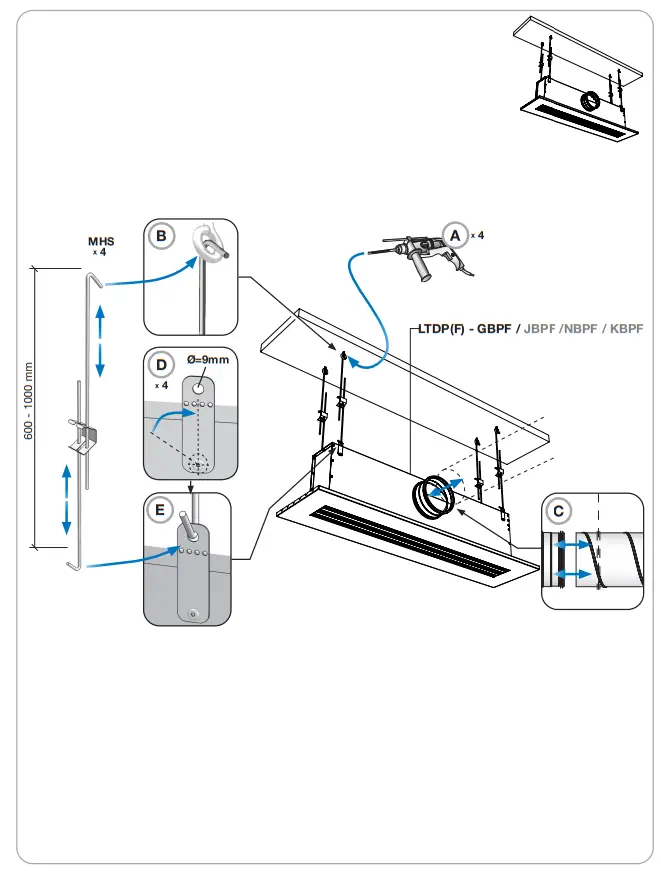 Lindab LTDP Slot Diffuser Panel Instruction - fig