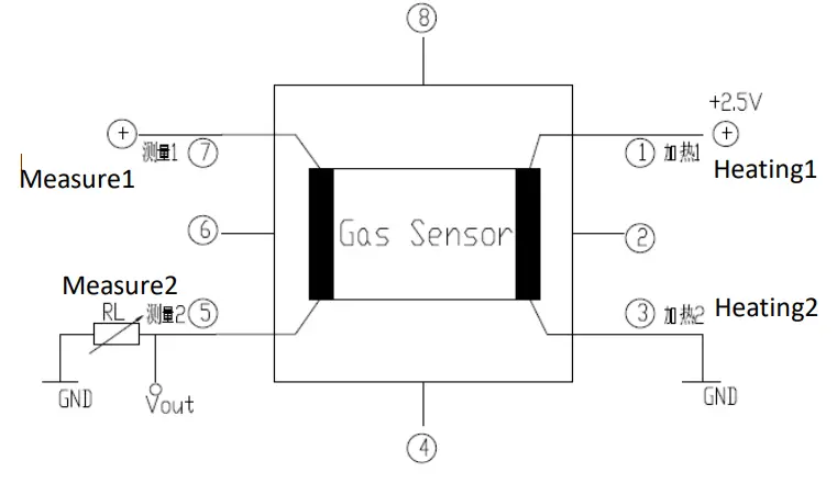 Winsen GM-502B MEMS VOC Gas Sensor - Recommend Circuit