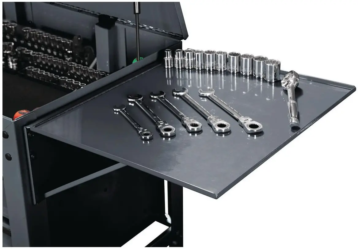 U S GENERAL 59197 Folding Side Tray for 5 Drawer Tool Cart