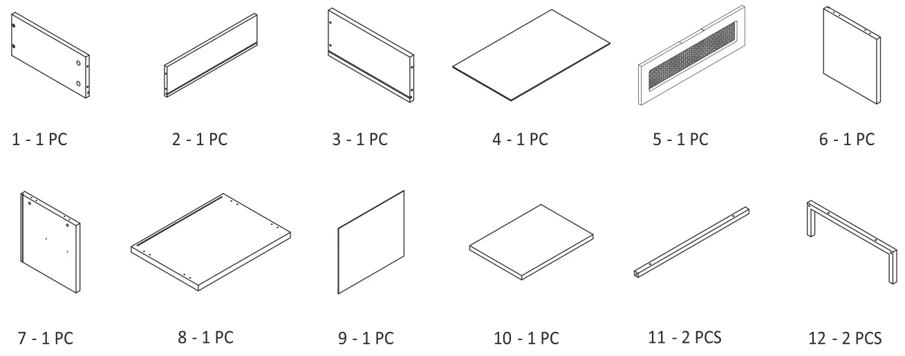 Anmytek H0010 Rattan End Side Table - fig1