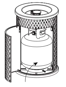 HAMPTON BAY 52105 17 in Outdoor Gas Fire Pit Column-fig5