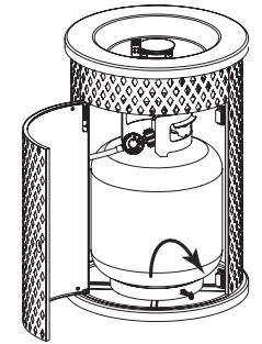 HAMPTON BAY 52105 17 in Outdoor Gas Fire Pit Column-fig7