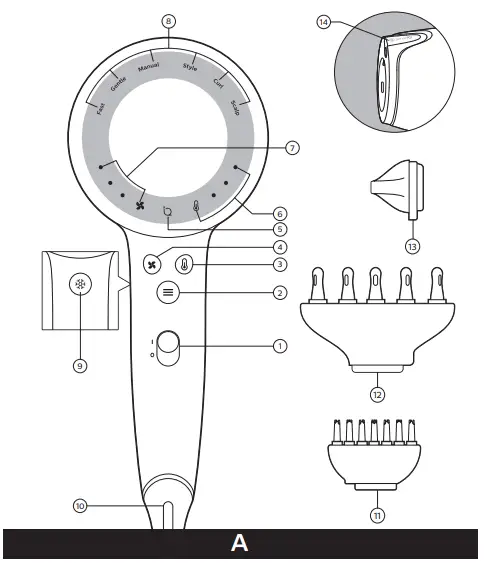 PHILIPS-BHD-821-DryCare-Dryer-FIG-1