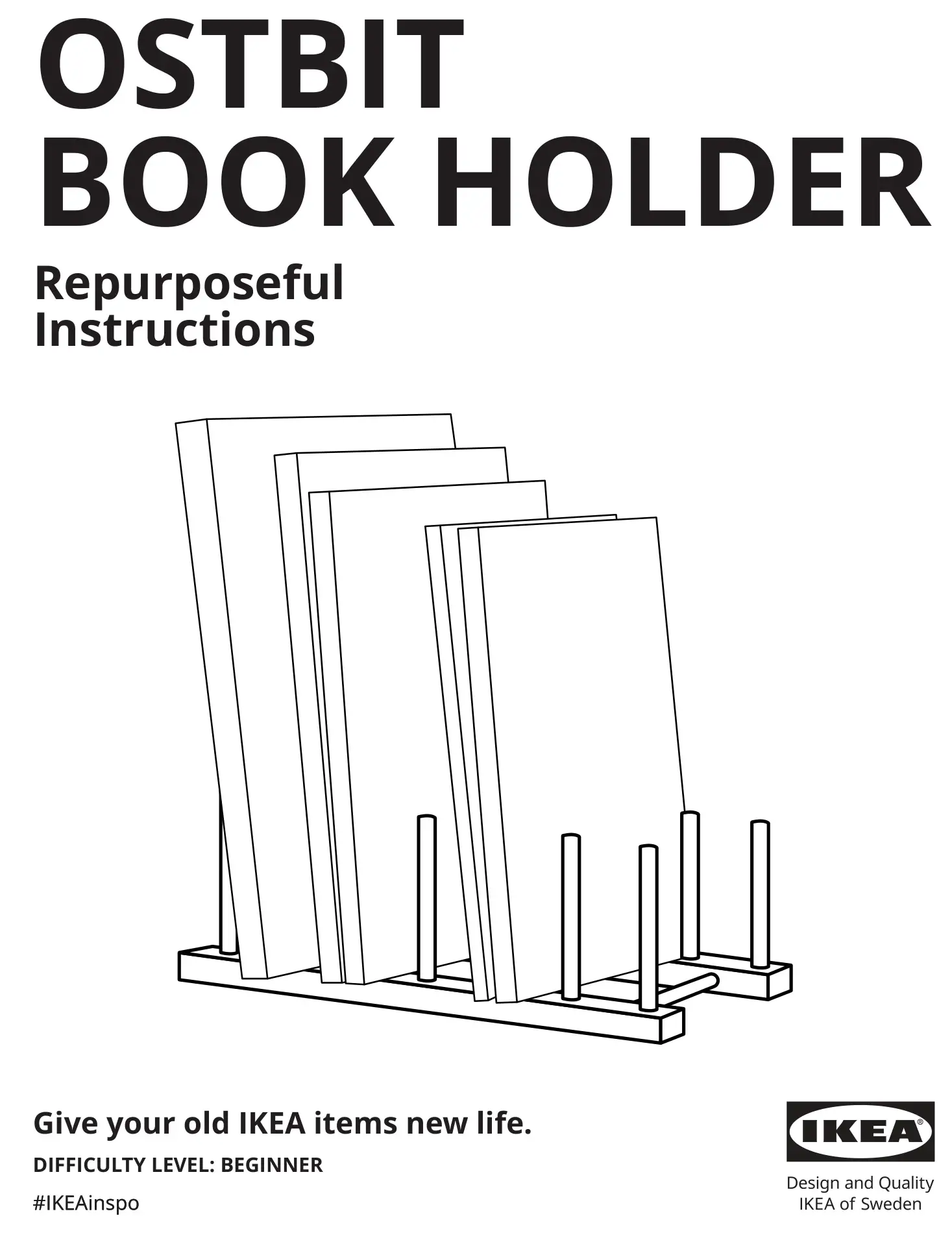 IKEA OSTBIT BOOK HOLDER Repurposeful User Guide