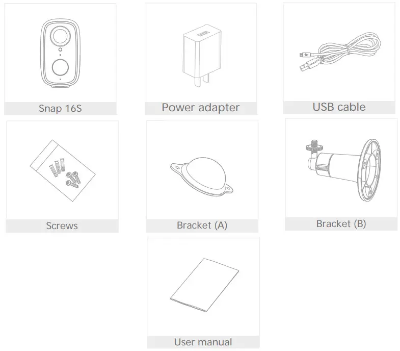 BATTERY CAM Snap 16s Security Camera - In The Box