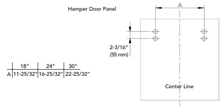 REV-A-SHELF CTOHSL-24-1 Sidelines 24 in. Wired Frame Fabric Laundry Hamper Basket - FIG. 2