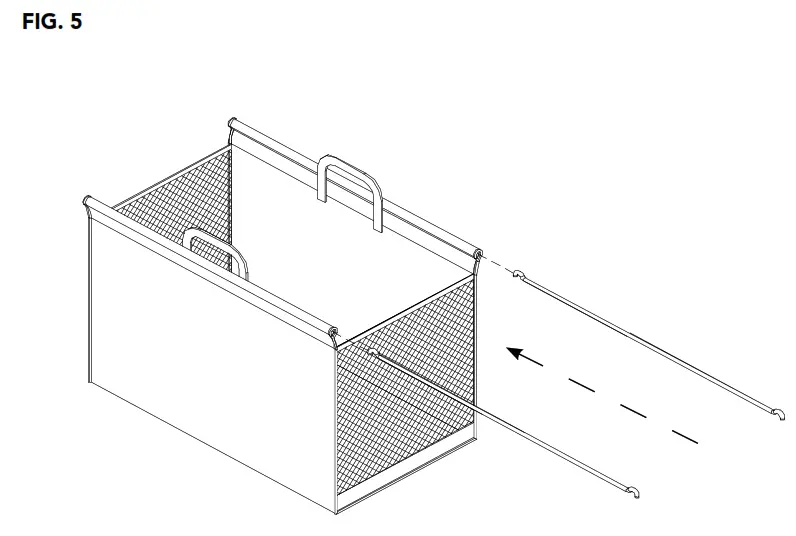 REV-A-SHELF CTOHSL-24-1 Sidelines 24 in. Wired Frame Fabric Laundry Hamper Basket- FIG. 5