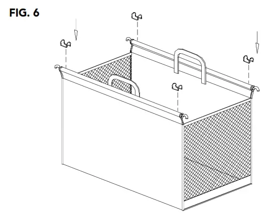 REV-A-SHELF CTOHSL-24-1 Sidelines 24 in. Wired Frame Fabric Laundry Hamper Basket - FIG. 6