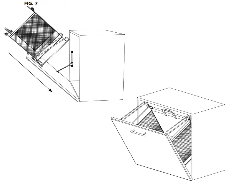 REV-A-SHELF CTOHSL-24-1 Sidelines 24 in. Wired Frame Fabric Laundry Hamper Basket - FIG. 7