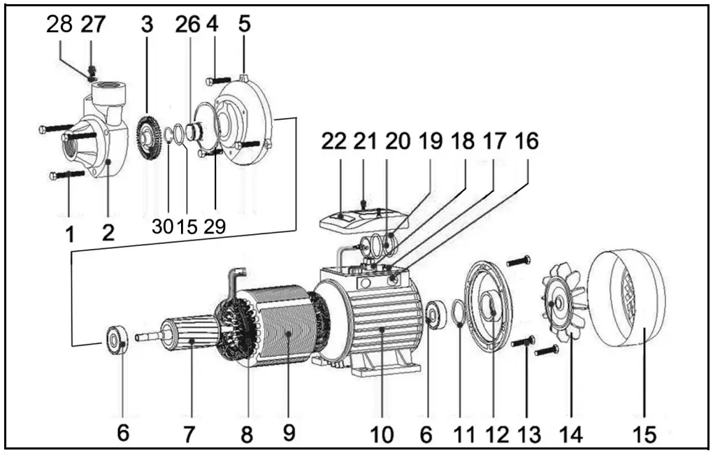 Clarke BIP 1000 1 Inch Electric Water Pump - FIGURE 7