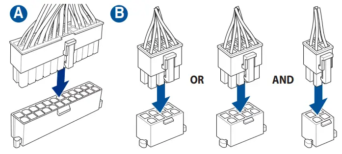 ASUS PRIME Z790-P Motherboard - Install ATX power connectors
