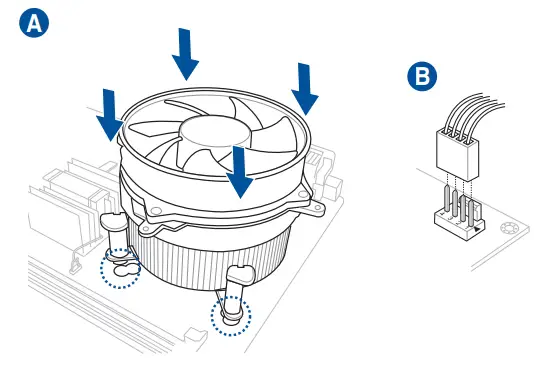 ASUS PRIME Z790-P Motherboard - Install the CPU fan