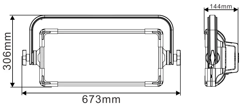 ACME TV Light Panel 1000 Spotlight - Dimension