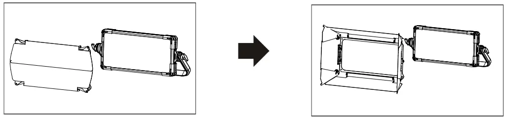 ACME TV Light Panel 1000 Spotlight - Door Installation