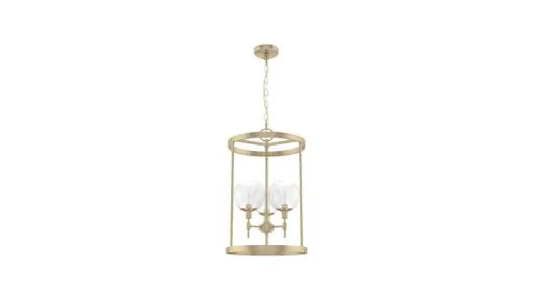 Hunter 19752 Xidane 3 Light 15 Inch Alturas Gold Foyer Pendant Ceiling Light Instruction Manual