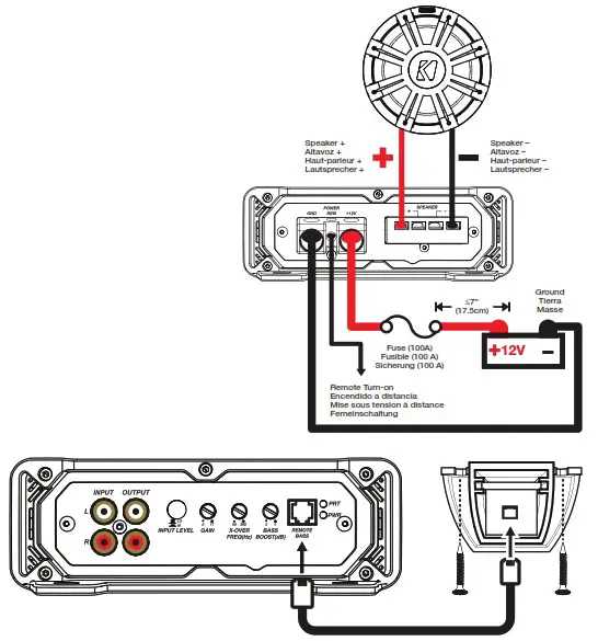 KICKER KMA8001 KMA Amplifiers - Wiring