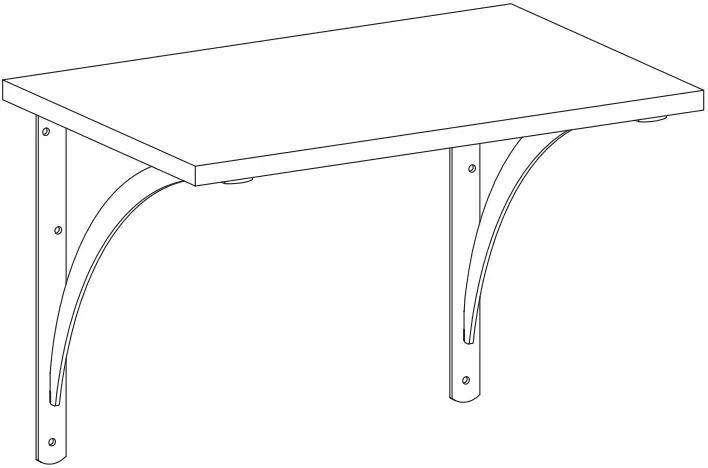 PROJECT SOURCE 46356PHXLG Shelf Bracket A01