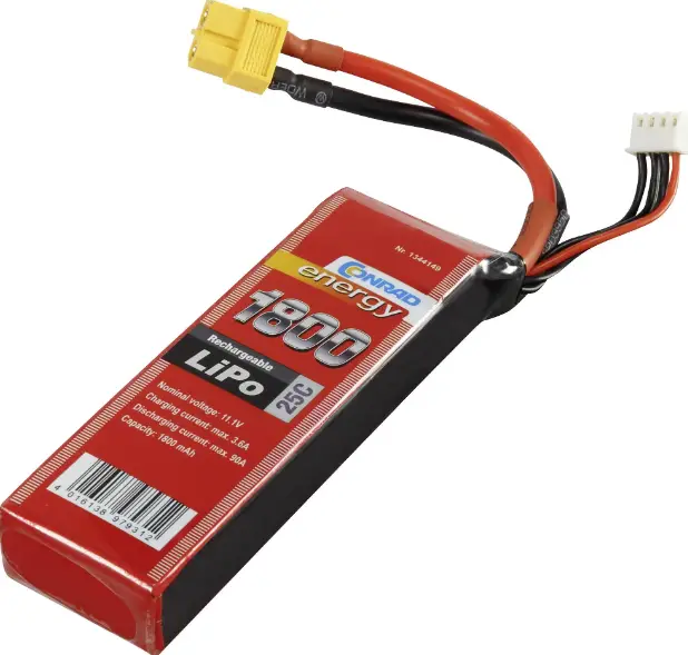 CONRAD-XT60-Red-Power-Scale-Model-Battery-Pack-product-image