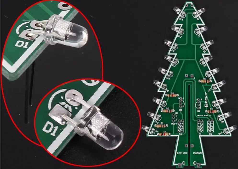 Albero CTR 30C RGB LED Auto Flashing Christmas Tree DIY Kit - Figure 10