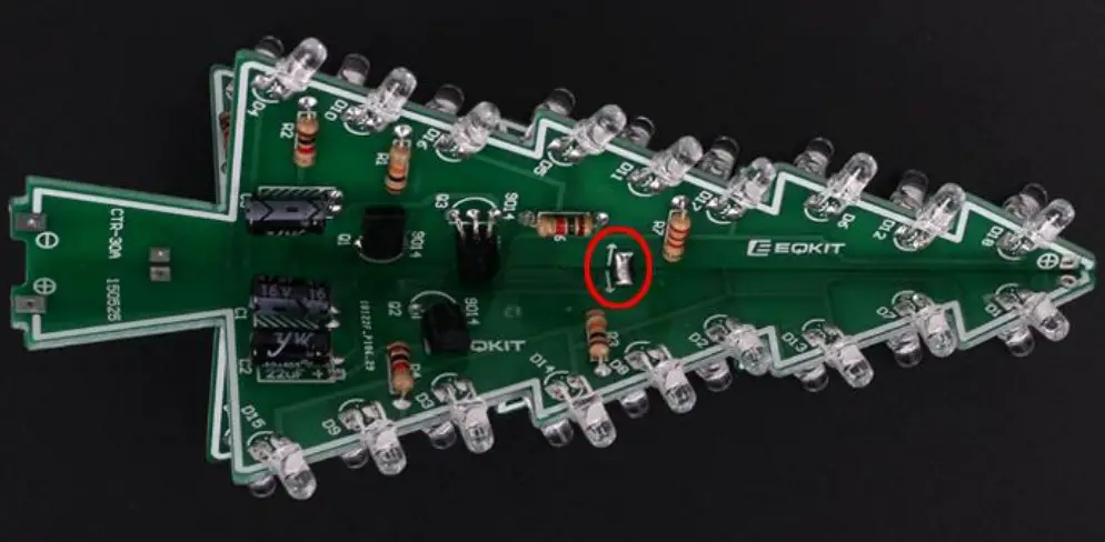 Albero CTR 30C RGB LED Auto Flashing Christmas Tree DIY Kit - Figure 13