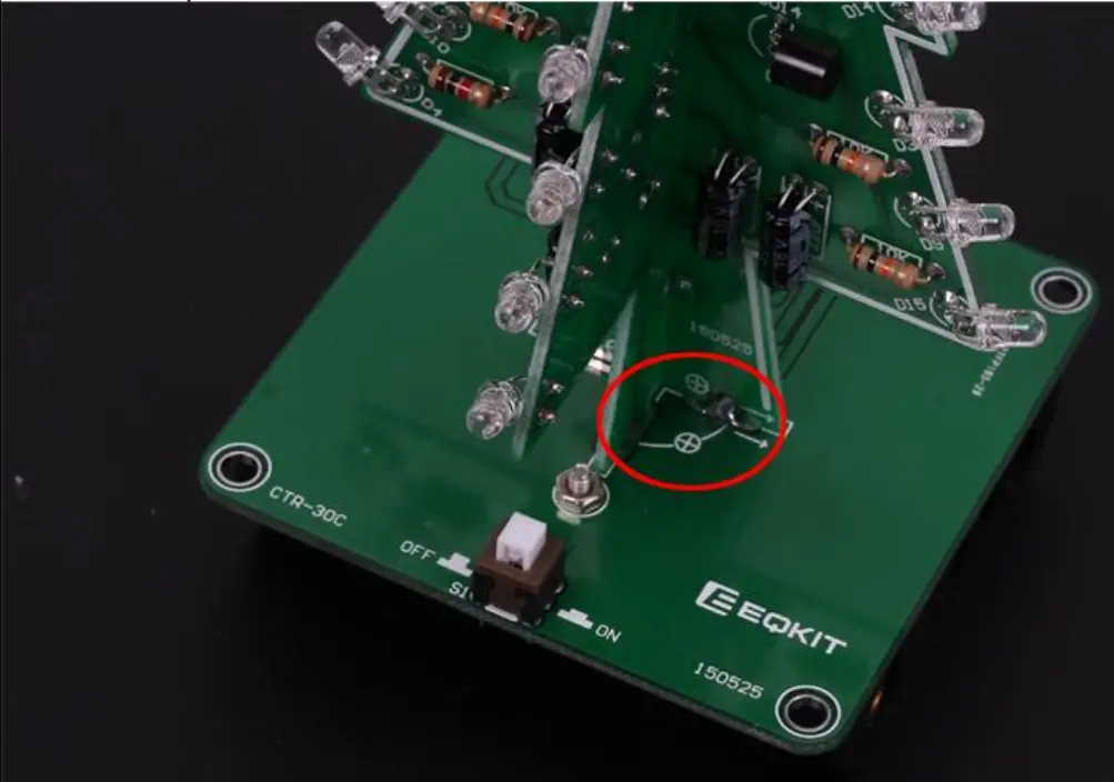 Albero CTR 30C RGB LED Auto Flashing Christmas Tree DIY Kit - Figure 18