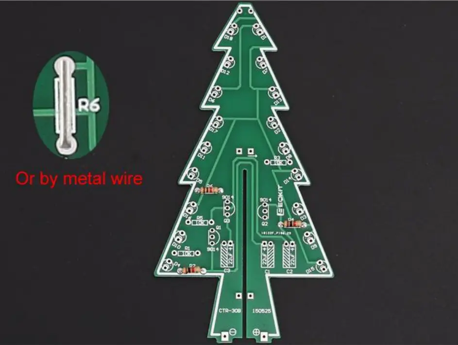Albero CTR 30C RGB LED Auto Flashing Christmas Tree DIY Kit - Figure 8