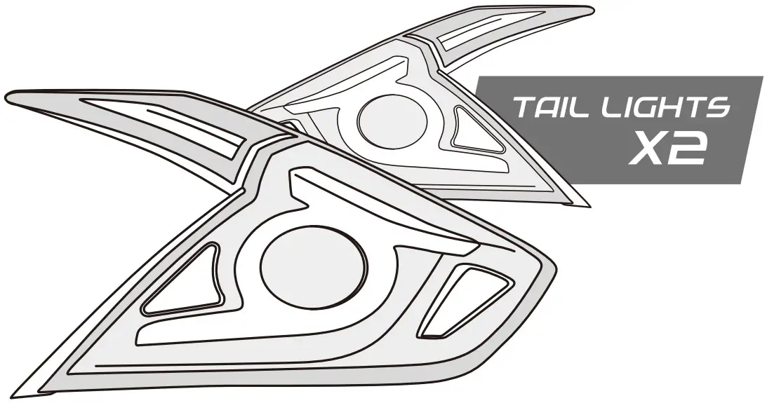 OPT7 2016 2019 Honda Civic Sedan Tail light - Whats Included