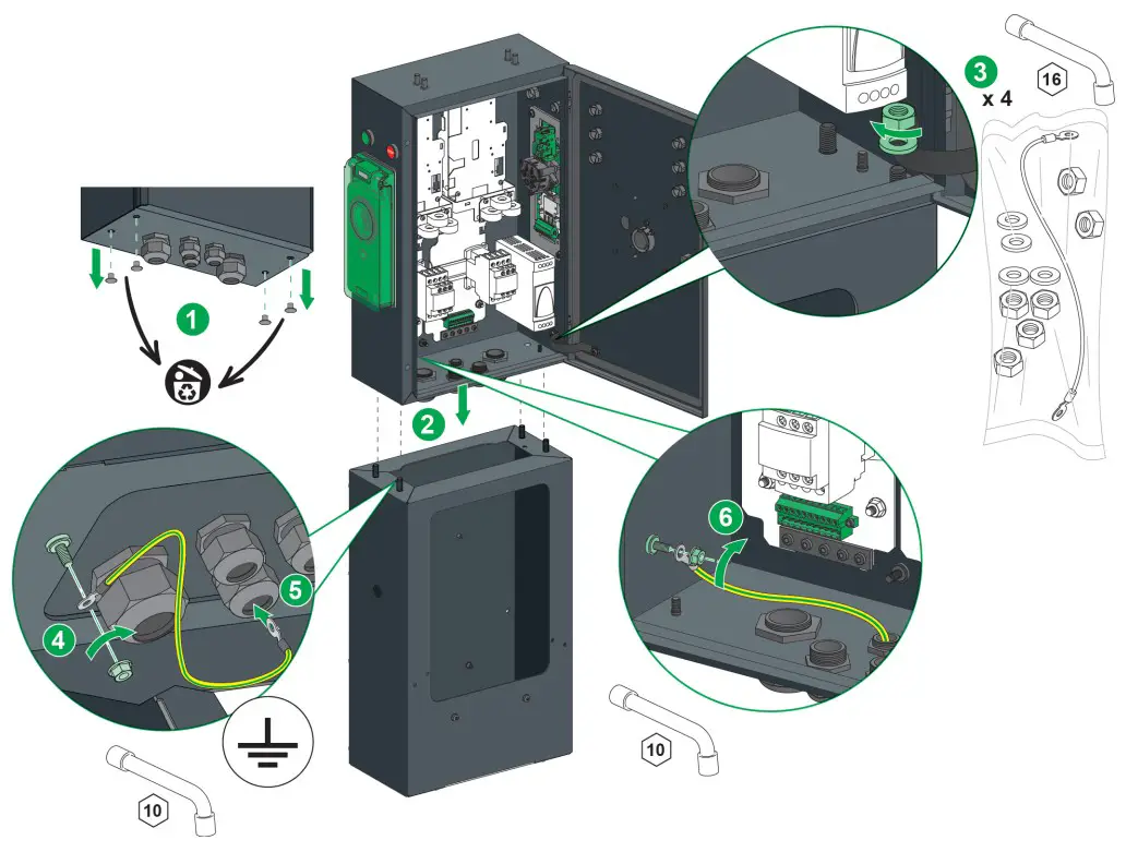 Schneider Electric EVF2S22P44 Evlink PARKING Floor Standing 22KW 2xt2 With Shutter - fig 29