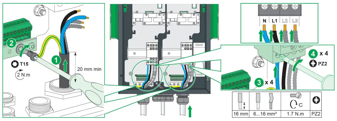 Schneider Electric EVF2S22P44 Evlink PARKING Floor Standing 22KW 2xt2 With Shutter - fig 33
