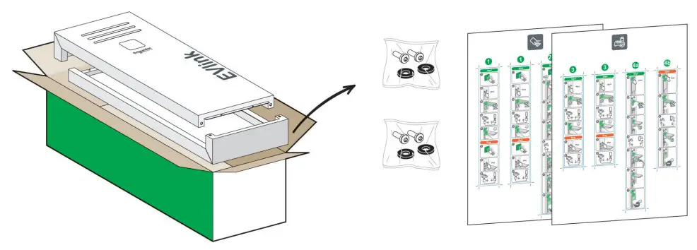 Schneider Electric EVF2S22P44 Evlink PARKING Floor Standing 22KW 2xt2 With Shutter - fig 41