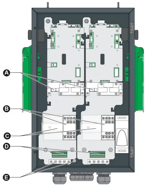 Schneider Electric EVF2S22P44 Evlink PARKING Floor Standing 22KW 2xt2 With Shutter - fig 50