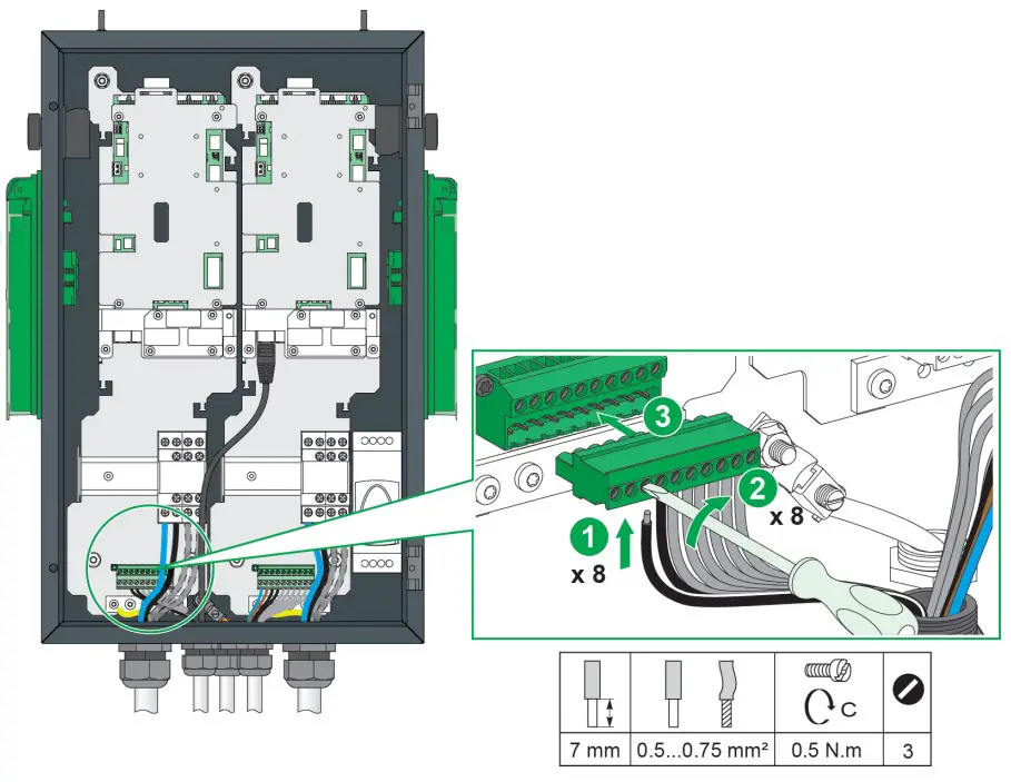 Schneider Electric EVF2S22P44 Evlink PARKING Floor Standing 22KW 2xt2 With Shutter - fig 57