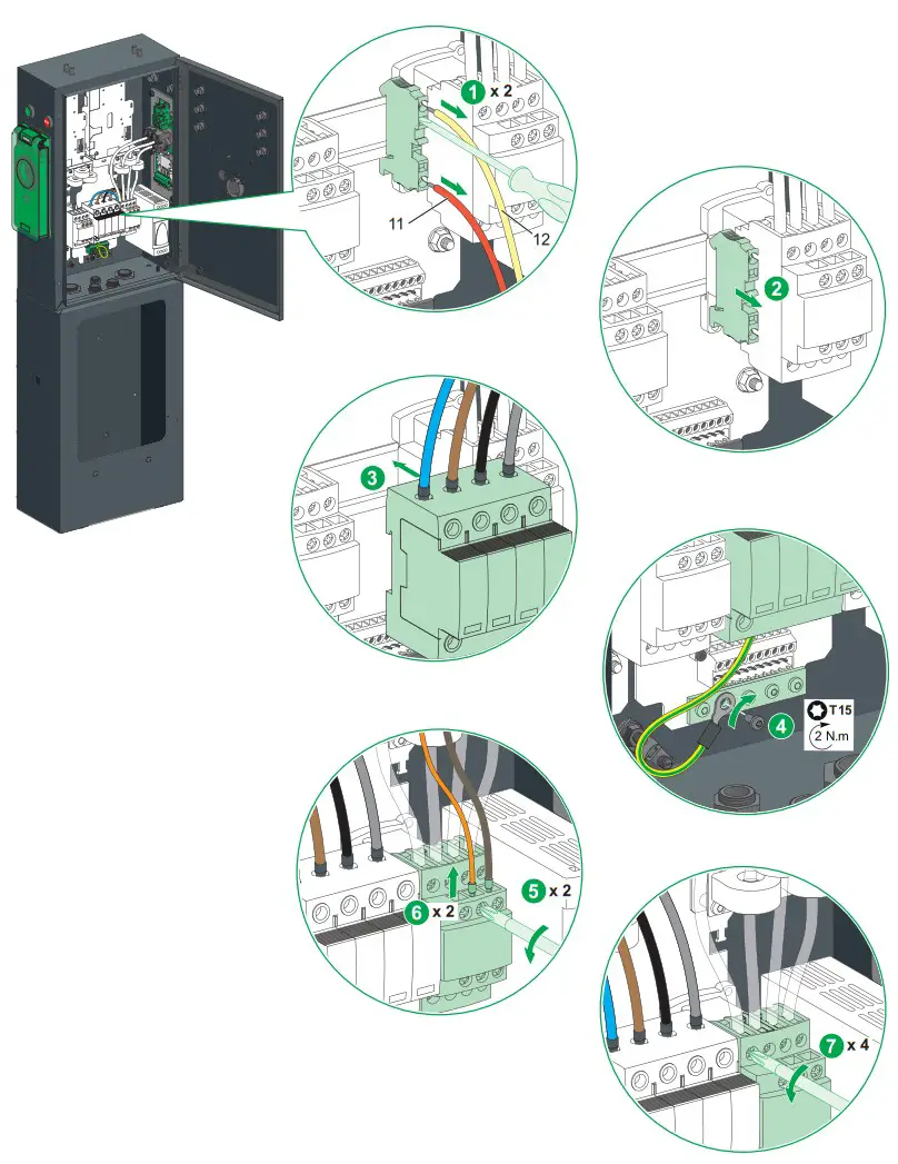 Schneider Electric EVF2S22P44 Evlink PARKING Floor Standing 22KW 2xt2 With Shutter - fig 64