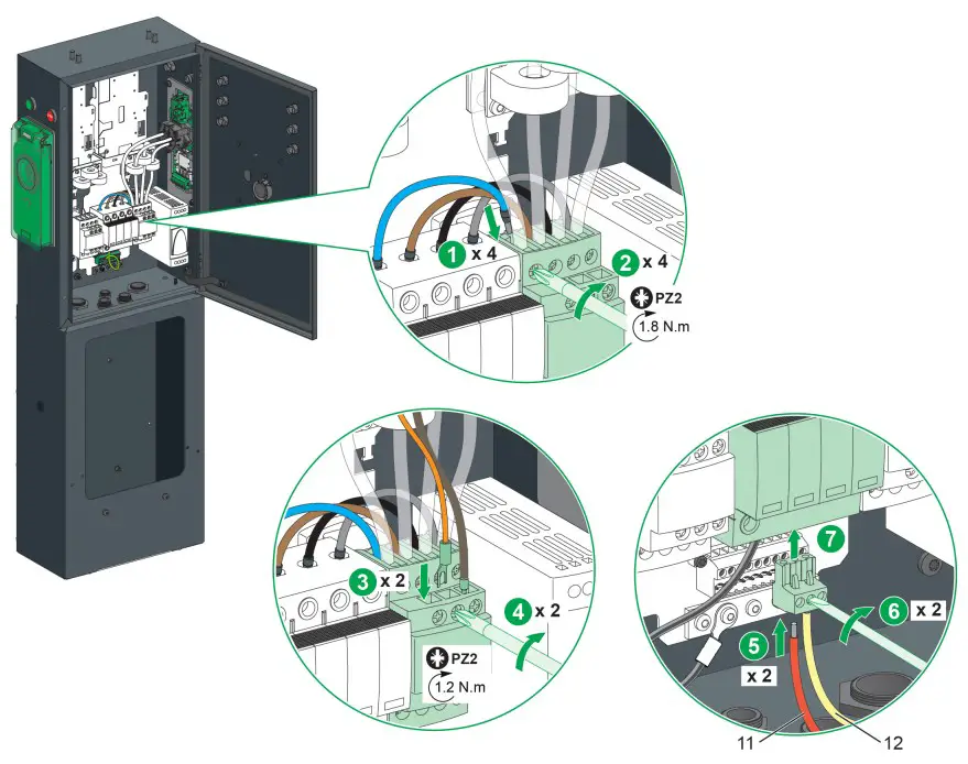 Schneider Electric EVF2S22P44 Evlink PARKING Floor Standing 22KW 2xt2 With Shutter - fig 67