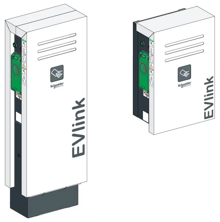 Schneider Electric EVF2S22P44 Evlink PARKING Floor Standing 22KW 2xt2 With Shutter