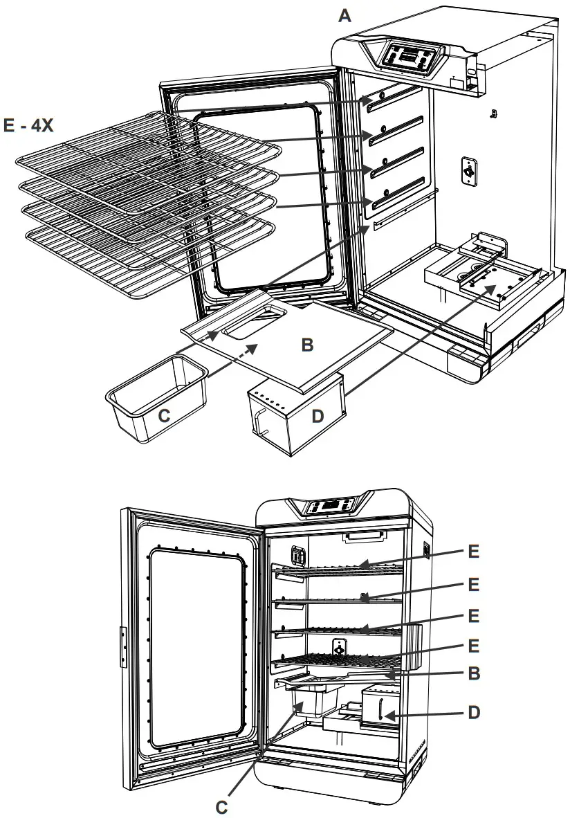 Char Broil 21202009 Digital Electric Vertical Smoker 725 - ASSEMBLY