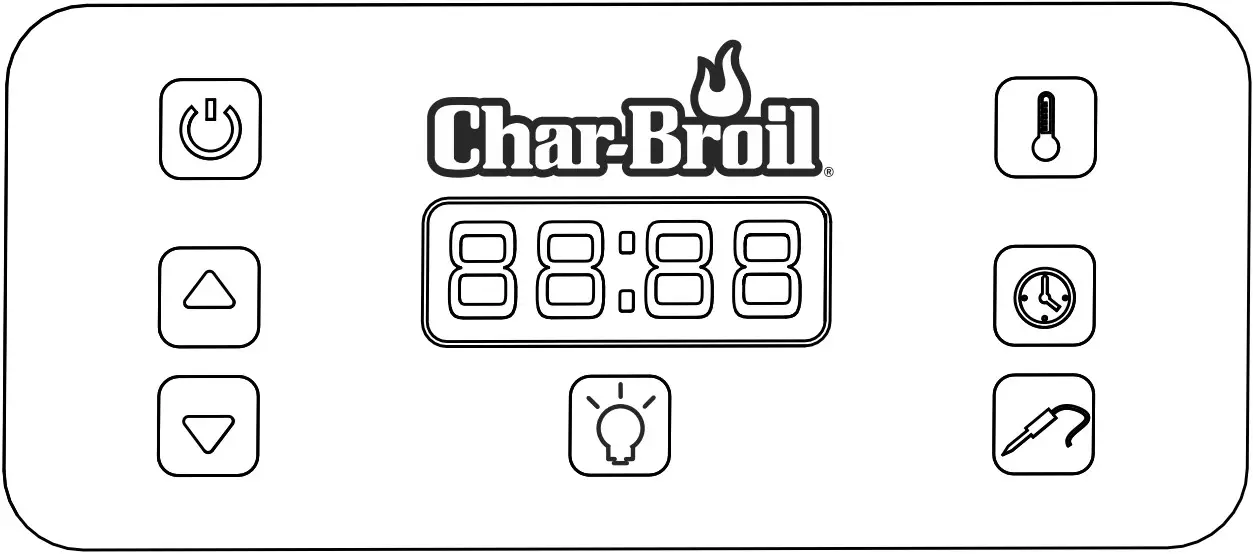 Char Broil 21202009 Digital Electric Vertical Smoker 725 - Control Panel