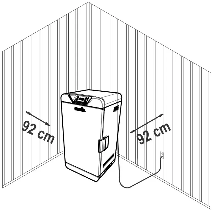 Char Broil 21202009 Digital Electric Vertical Smoker 725 - store gasoline